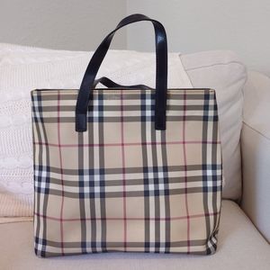 Authentic Burberry check tote